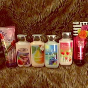 6 bath and body works lotions